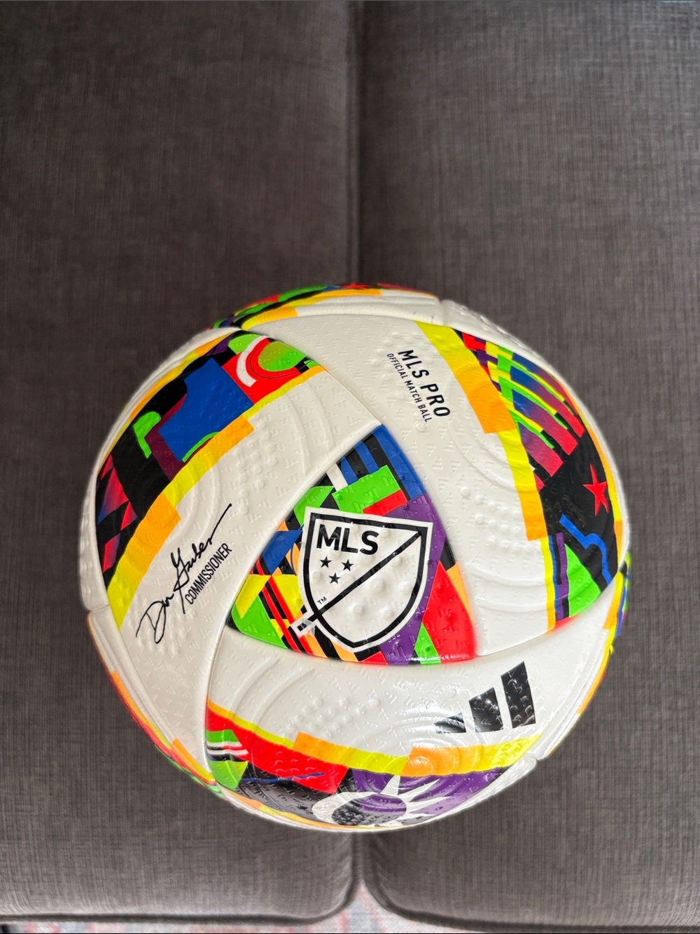MLS Pro Soccer Ball - White with Multicolor Graphic